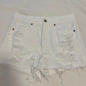 American Eagle White Jean Shorts